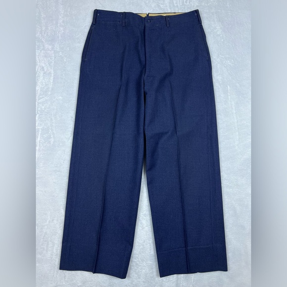 Vintage Military Uniform Conmar Zipper Trousers 34x28